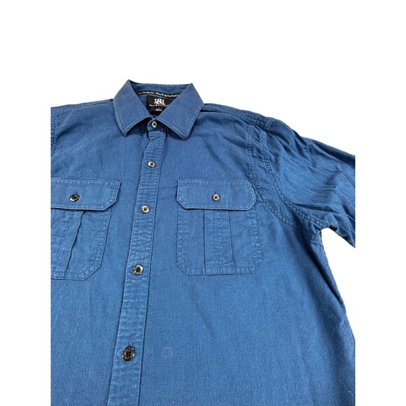Rock & Republic Shirt Mens Size M Long Sleeve Blue Button-Up - Picture 3 of 7